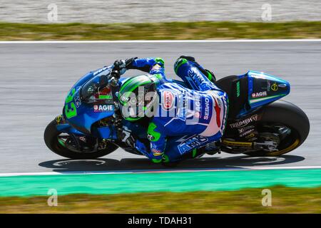 ENEA BASTIANINI (33) de l'Italie et Italtrans Racing Team lors de la moto 2 Essais libres 2 du Grand Prix à Ctalunya Circuit de course de Barcelone, Espagne Montmelo le 14 juin 2019 (Photo : Alvaro Sanchez) Credit : CORDON PRESS/Alamy Live News Banque D'Images