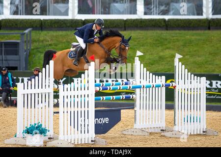 Nantwich, Cheshire, Royaume-Uni. 14 Juin, 2019. 2e place. Juharah Mark Armstrong comté. GBR. CSI2*.1.40m. Concours hippique. Bolesworth écuyer International Horse Show. Silvi. Cheshire. United Kingdom. GBR. 14/06/2019. Credit : Sport en images/Alamy Live News Banque D'Images