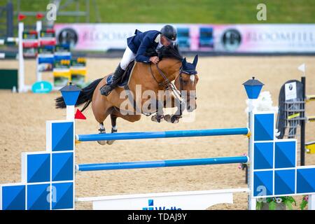 Nantwich, Cheshire, Royaume-Uni. 14 Juin, 2019. 2e place. Juharah Mark Armstrong comté. GBR. CSI2*.1.40m. Concours hippique. Bolesworth écuyer International Horse Show. Silvi. Cheshire. United Kingdom. GBR. 14/06/2019. Credit : Sport en images/Alamy Live News Banque D'Images