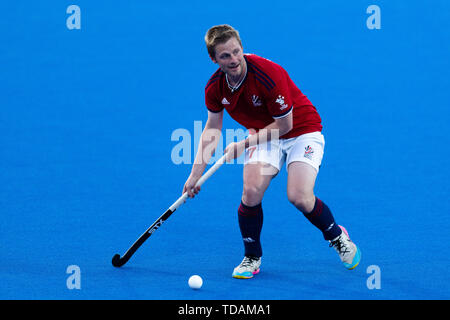 Londres, Royaume-Uni. 14 Jun, 2019. Ashley JACKSON de Grande-bretagne en action lors de la Ligue Pro FIH souhaite : Grande-Bretagne contre les Pays-Bas à Lea Valley Hockey et Tennis Center le vendredi, Juin 14, 2019 à Londres en Angleterre. Credit : Taka G Wu/Alamy Live News Banque D'Images