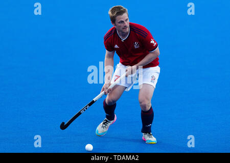 Londres, Royaume-Uni. 14 Jun, 2019. Ashley JACKSON de Grande-bretagne en action lors de la Ligue Pro FIH souhaite : Grande-Bretagne contre les Pays-Bas à Lea Valley Hockey et Tennis Center le vendredi, Juin 14, 2019 à Londres en Angleterre. Credit : Taka G Wu/Alamy Live News Banque D'Images