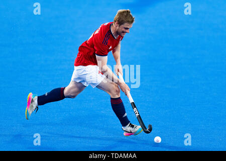 Londres, Royaume-Uni. 14 Jun, 2019. Ashley JACKSON de Grande-bretagne en action lors de la Ligue Pro FIH souhaite : Grande-Bretagne contre les Pays-Bas à Lea Valley Hockey et Tennis Center le vendredi, Juin 14, 2019 à Londres en Angleterre. Credit : Taka G Wu/Alamy Live News Banque D'Images