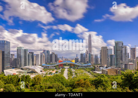 Paysage de la CDB Futian District, dans le centre de Shenzhen Banque D'Images