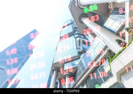 Marché des titres et de la construction Banque D'Images