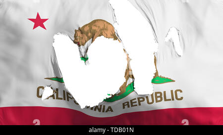 Drapeau de l'état de Californie en lambeaux Banque D'Images