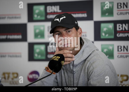 Rome, IBI 19 Bnl International Tennis - Rafael Nadal lors de la conférence de presse : 13 mai 2019 Credit : IPA/WENN.com **Uniquement disponible pour publication au Royaume-Uni, USA, Allemagne, Autriche, Suisse** Banque D'Images