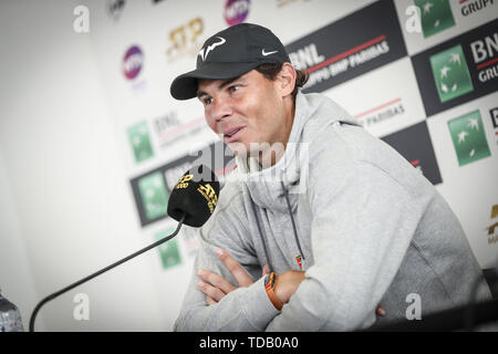 Rome, IBI 19 Bnl International Tennis - Rafael Nadal lors de la conférence de presse : 13 mai 2019 Credit : IPA/WENN.com **Uniquement disponible pour publication au Royaume-Uni, USA, Allemagne, Autriche, Suisse** Banque D'Images