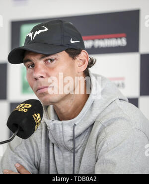 Rome, IBI 19 Bnl International Tennis - Rafael Nadal lors de la conférence de presse : 13 mai 2019 Credit : IPA/WENN.com **Uniquement disponible pour publication au Royaume-Uni, USA, Allemagne, Autriche, Suisse** Banque D'Images