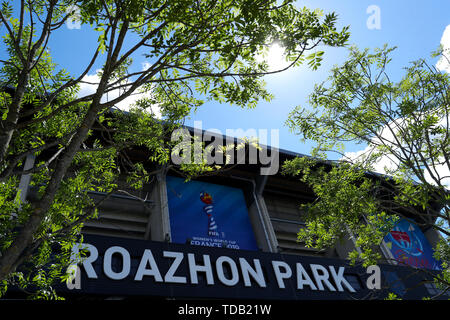 Vue générale du stade de l'avant de la Coupe du Monde féminine de la fifa, Groupe d match au parc Roazhon, Rennes. Banque D'Images