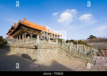 Le paysage architectural du palais dans le parc Beiling, Shenyang, Liaoning Province Banque D'Images