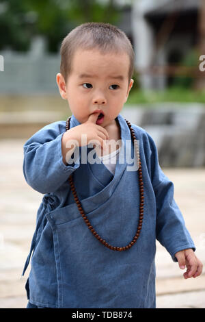 Cute little monk, aire de la photographie. Banque D'Images