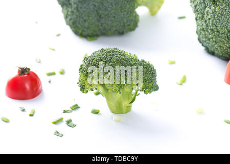 Chou-fleur, brocoli nom scientifique, également connu sous le nom de bleu de moutarde, le Brocoli, brocoli fleur. Banque D'Images