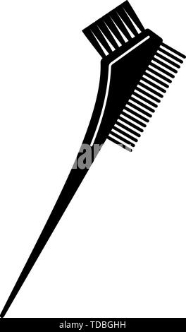 Le noir et blanc deux cheveux brush Illustration de Vecteur