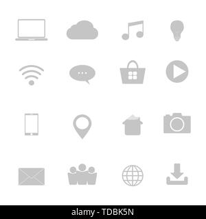 Internet web icons set sur fond blanc Illustration de Vecteur