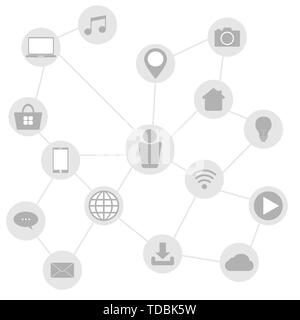 Internet web icons set sur fond blanc Illustration de Vecteur