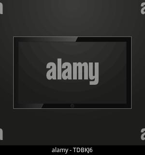 Écran de télévision réaliste isolé sur fond. Vector Illustration de Vecteur