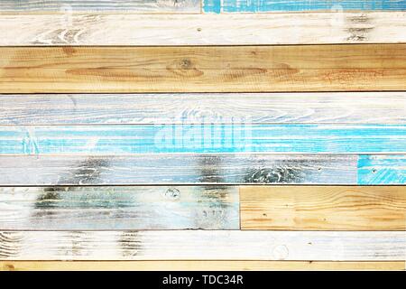 Parquet en bois, plancher en bois coloré de texture background Banque D'Images