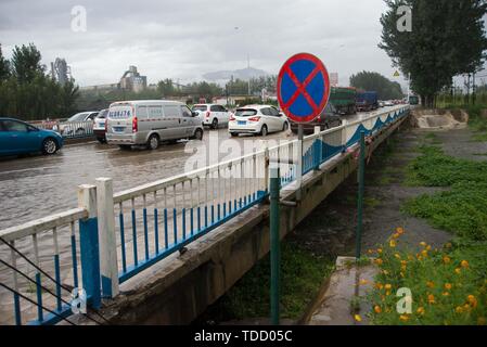 14 août 2018 Province de Hebei Qinhuangdao ville forte pluie Banque D'Images