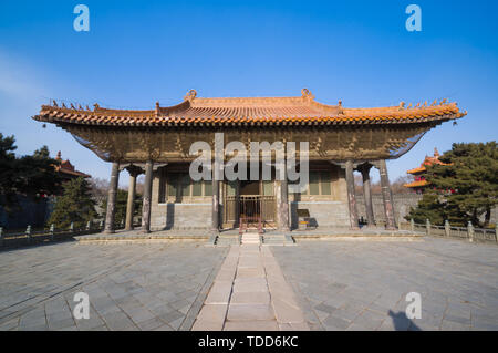 Le paysage architectural du palais dans le parc Beiling, Shenyang, Liaoning Province Banque D'Images