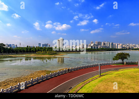 Fête nationale, cinq étoiles drapeau rouge, les rues Banque D'Images