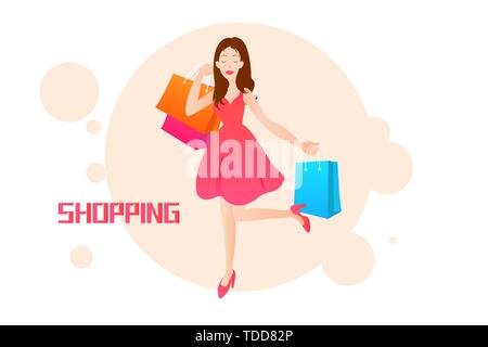 11 Double Double 12 e-commerce snap up shopping bags 2019 commodity gradient background design publicitaire commode Banque D'Images