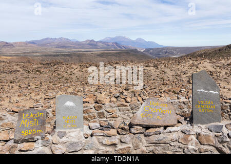 À l'hôtel Mirador de Patapampa, 4900m au-dessus du niveau de la mer, Réserve nationale de Salinas y Aguada Blanca, Arequipa, Pérou, Banque D'Images