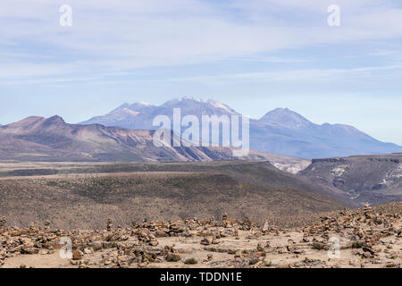 À l'hôtel Mirador de Patapampa, 4900m au-dessus du niveau de la mer, Réserve nationale de Salinas y Aguada Blanca, Arequipa, Pérou, Banque D'Images