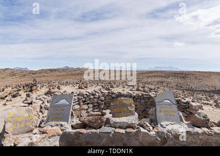 À l'hôtel Mirador de Patapampa, 4900m au-dessus du niveau de la mer, Réserve nationale de Salinas y Aguada Blanca, Arequipa, Pérou, Banque D'Images