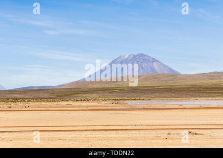 Réserve nationale de Salinas y Aguada Blanca, Yura, road stop, Arequipa, Pérou, Banque D'Images