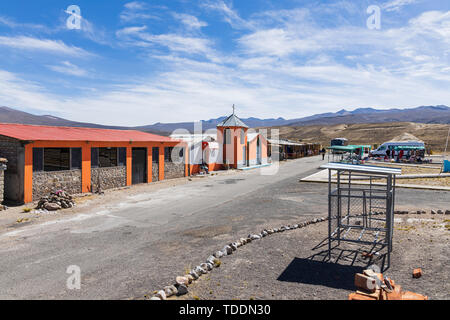 Réserve nationale de Salinas y Aguada Blanca, Yura, road stop, Arequipa, Pérou, Banque D'Images