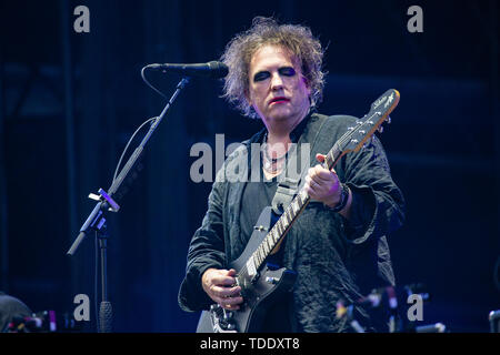 Landgraaf, Pays-Bas 10 juin 2019 The Cure en concert au Festival Pinkpop 2019 © Roberto Finizio/ Alamy Banque D'Images