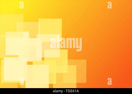 Résumé gradient coloré jaune orange carrés géométrique motif de fond Illustration de Vecteur