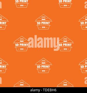 L'impression 3D Design vector pattern orange Illustration de Vecteur