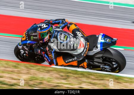 LUCA MARINI (10) de l'Italie et SKY Racing Team VR46 pendant la moto 2 de la qualification au circuit Grand Prix de Ctalunya de Barcelona racetrack dans Montmelo, Espagne le 15 juin 2019 (Photo : Alvaro Sanchez) Credit : CORDON PRESS/Alamy Live News Banque D'Images