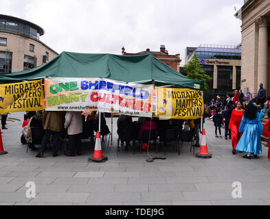 Barkers extérieure, Sheffield, South Yorkshire, UK 15 juin 2019. Un événement de nombreuses cultures Sheffield Sheffield. Photo : Alamy Live News Banque D'Images