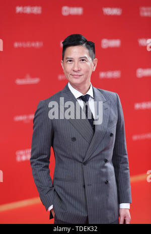Shanghai, Chine. 15 Juin, 2019. Acteur Nick Cheung pose sur le tapis rouge pour la cérémonie d'ouverture de la 2019 Shanghai International Film Festival (SIFF) à Shanghai, la Chine orientale, le 15 juin 2019. Le film festival a fêté ici le samedi. Credit : Ding Ting/Xinhua/Alamy Live News Banque D'Images