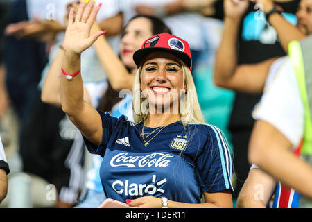 Salvador, Brésil. 15 Juin, 2019. Le Brésil. 15 Juin, 2019. Jeu du match entre l'Argentine X Colombie valable pour le groupe B de la Copa America 2019, dans l'Arena Fonte Nova, dans la région de Salvador, ce samedi (15). Credit : ZUMA Press, Inc./Alamy Live News Banque D'Images