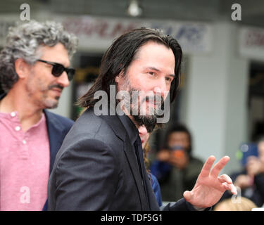 Handprint Cérémonie pour Keanu Reeves au théâtre chinois de Grauman à Hollywood, Californie le 14 mai 2019 avec : Keanu Reeves Où : Los Angeles, California, United States Quand : 14 mai 2019 Credit : Sheri/WENN.com Determan Banque D'Images