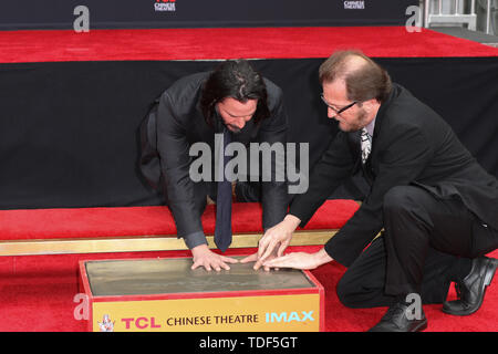 Handprint Cérémonie pour Keanu Reeves au théâtre chinois de Grauman à Hollywood, Californie le 14 mai 2019 avec : Keanu Reeves Où : Los Angeles, California, United States Quand : 14 mai 2019 Credit : Sheri/WENN.com Determan Banque D'Images