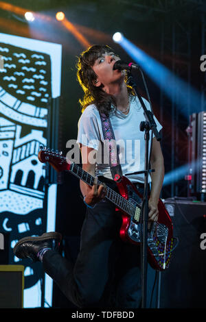 14 juin 2019 - Manchester, New York, États-Unis - COURTNEY BARNET Bonnaroo Music  + pendant le Festival des Arts dans la région de Manchester, New Hampshire (crédit Image : © Daniel DeSlover/Zuma sur le fil) Banque D'Images