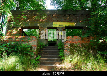 Reichssicherheitsdienst RSD (Service de sécurité du Reich) Centre de commande Wolfsschanze (la tanière du loup) dans la région de Gierloz, Pologne. 4 juillet 2008, était l'un de Führer Banque D'Images