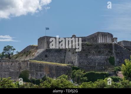 Nouvelle forteresse de Corfou sur la colline de St Marc Banque D'Images