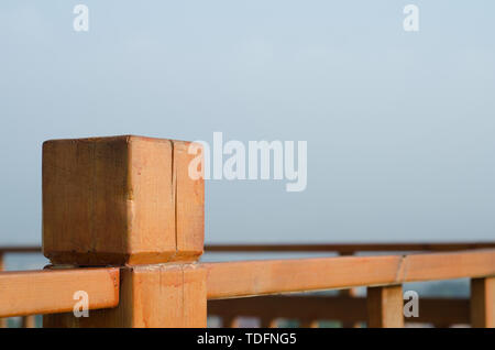 Close-up locale de balustrades en bois Banque D'Images