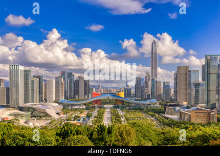 Paysage de la CDB Futian District, dans le centre de Shenzhen Banque D'Images