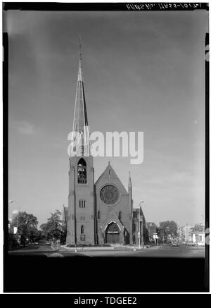 Au nord-est - Avant Première église baptiste, 5 Magazine Street, Cambridge, comté de Middlesex, MA Banque D'Images