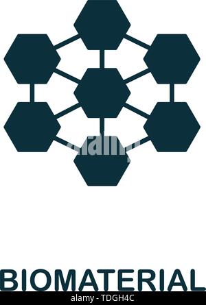 Symbole icône vecteur de biomatériaux. Signe de la biotechnologie créative collection d'icônes. Pourvus d''une télévision et d'ordinateur pour l'icône de biomatériaux mobile Illustration de Vecteur