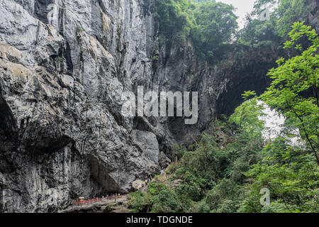 Dongtian Wonderland, Ying Xifeng Corridor forestier, Qingyuan, Guangdong Banque D'Images