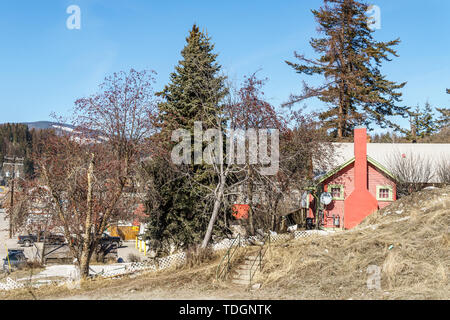 KIMBERLEY, CANADA - 22 MARS 2019 : belle maison colorée dans une petite ville. Banque D'Images