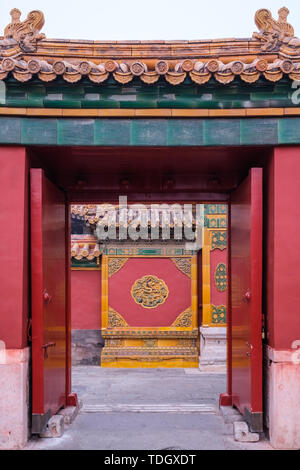 Jardin chinois classique détails architecturaux Banque D'Images