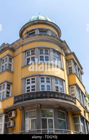 PLOVDIV, BULGARIE - 29 MAI 2019 : Bâtiment typique au centre de ville de Plovdiv, Bulgarie Banque D'Images